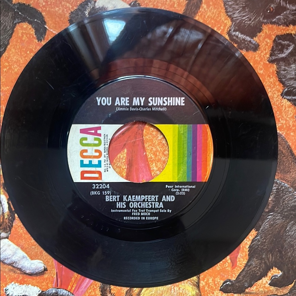 Decca Vinyl Record Bert Kaempfert 45 rpm